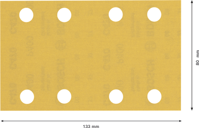<!-- language missing --> Bosch EXPERT C470 砂紙 80x133mm 400 粒度 8 孔。